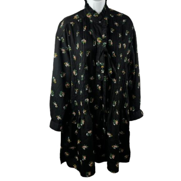 Tory Burch Daybreak Ditsy Ruffle Front Dress Size S - Picture 2 of 11